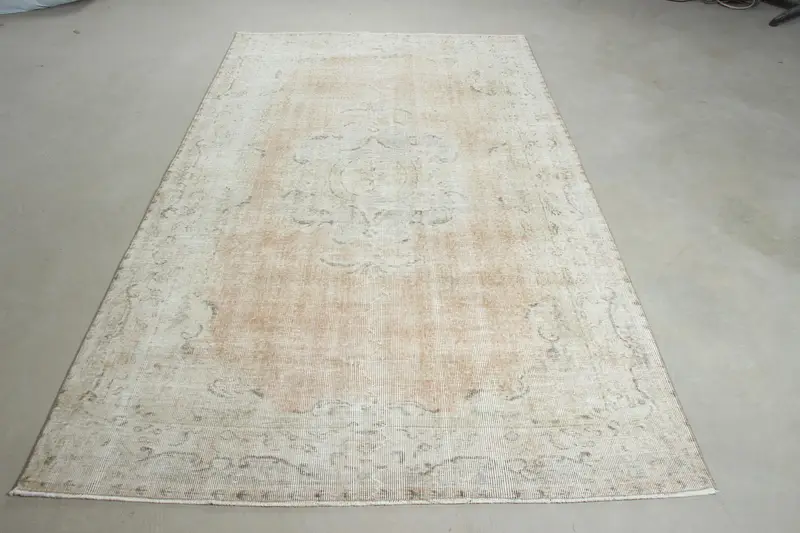 Orange & Green Abstract Rug, 5,1x8,6 ft Vibrant Decor