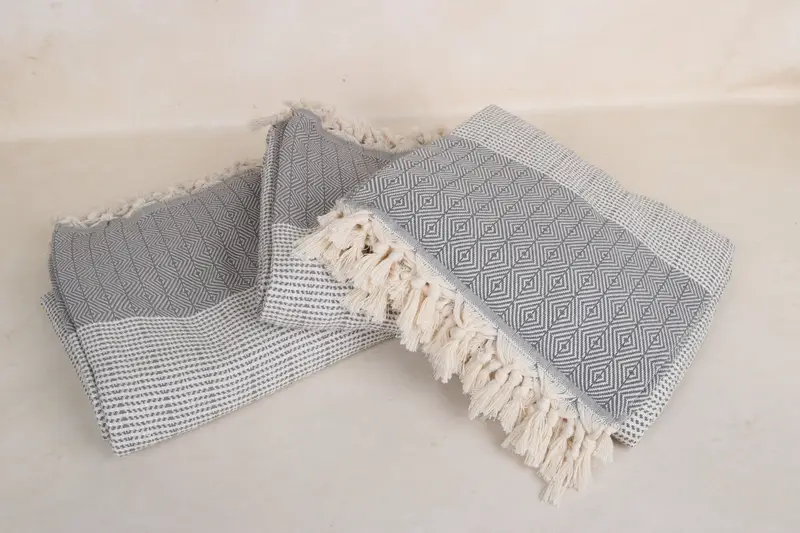 Boho Throw Blankets, Bride Gift, Bachelorette Gifts, Halloween Blanket, Personalized Blanket, Turkish Blanket Queen, 80x70 Cotton Diamond Towel - 3