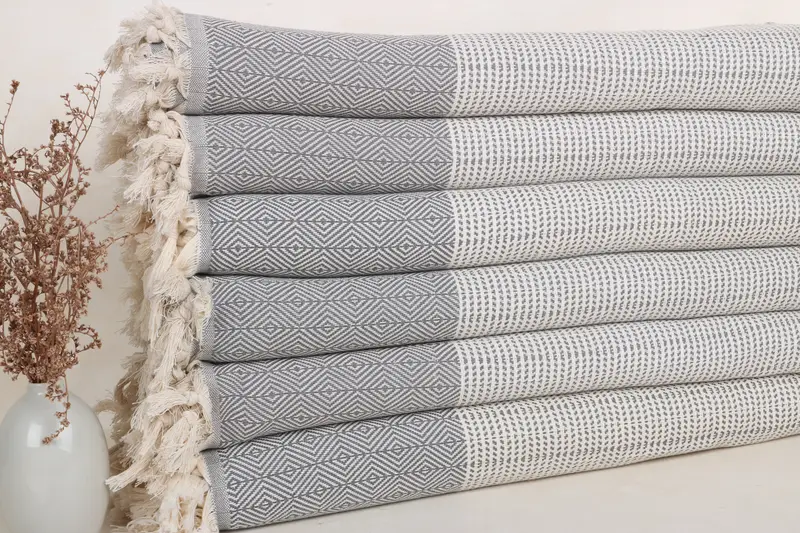 Boho Throw Blankets, Bride Gift, Bachelorette Gifts, Halloween Blanket, Personalized Blanket, Turkish Blanket Queen, 80x70 Cotton Diamond Towel - 1