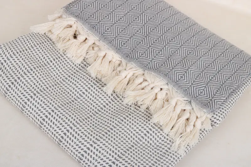 Boho Throw Blankets, Bride Gift, Bachelorette Gifts, Halloween Blanket, Personalized Blanket, Turkish Blanket Queen, 80x70 Cotton Diamond Towel - 5