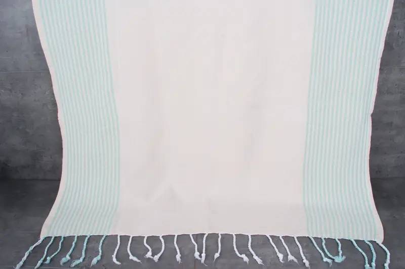 Personalized Organic Cotton Towel Mint, 40x67 Inches