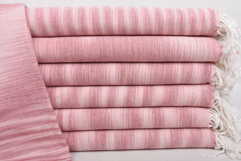 Holiday Towel Red Flat Peshtemal, 70x36 Inches, Customized Turkish Towel