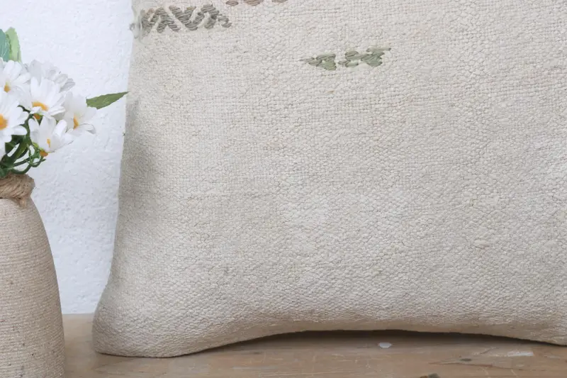 Gift Pillow, Kilim Cushion Sham, Patio Pillow Case, Kilim Pillow, Pillow Case, Handwoven Pillow Cover Pillow Case, 16x16 White Pillow Sham - 3