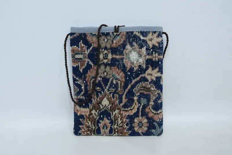 ジッパー開閉ウールショルダーバッグ、ボヘミアンキリムバッグ
