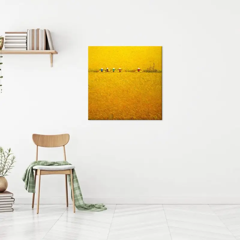 Rich Harvesting Season, Yellow Canvas Art, Modern Canvas Decor, Farmhouse Art, Wall Hanging Art, Canvas Art Decor, Trendy Canvas Art, - 3