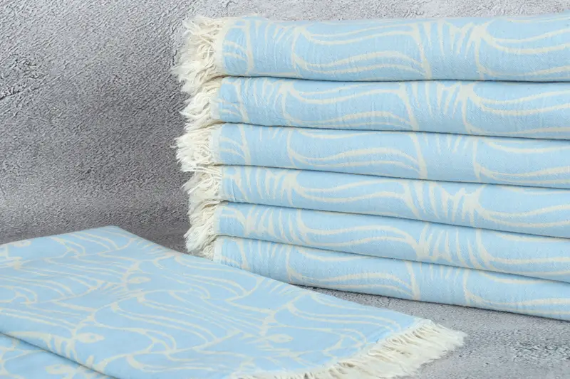Quick-drying peshtemal towel for poolside, Bachelorette Party Gift, Turkish Towel USA, Thin towel, 70x36 Cotton Fish Design Towel, Personalize Gift - 3