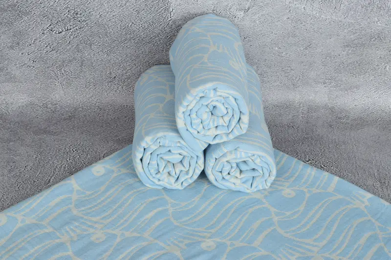 Quick-drying peshtemal towel for poolside, Bachelorette Party Gift, Turkish Towel USA, Thin towel, 70x36 Cotton Fish Design Towel, Personalize Gift - 8