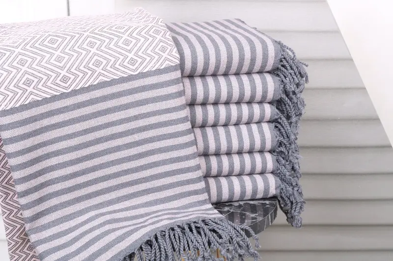 Diamond Towel Turkish Bath Towel, Light Pink Cotton, 40x71 Inches