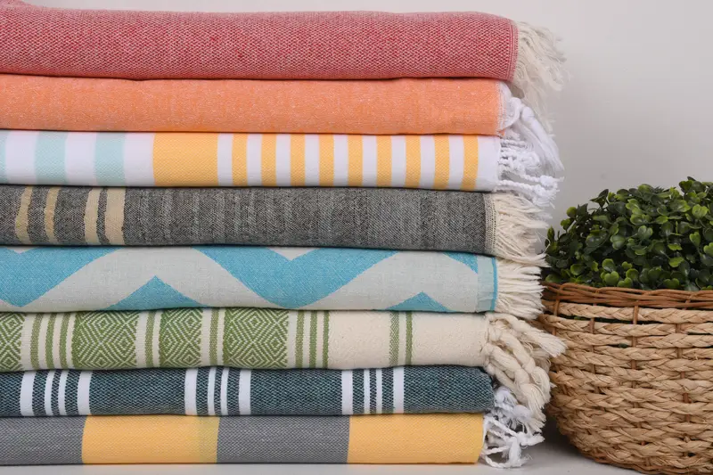 Organic Turkish towel, Bachelorette Party Gifts For Bride, 70x40 Cotton Set of 8 Towel, Bachelorette Favor, Turkish bath towel, Quick-dry peshtemal - 2