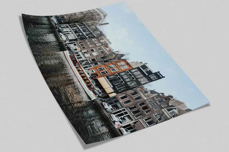 City Wall Paper, Cityscape Mural, Removable Wall Paper, Amsterdam Canal House Wall Art, Landscape Wall Mural, Wallpaper Border,City View Art - 8