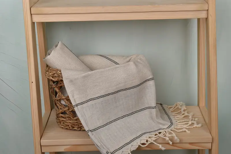Customized Turkish Towel, Grandma Gift, Turkish Hand Towel, 40x20 Linen Striped Towel, Best Wedding Gift, Small Bath Towels, Bridesmaid Gifts - 4