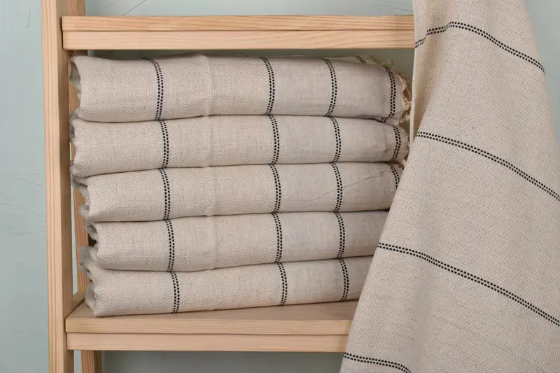 Customized Turkish Towel, Grandma Gift, Turkish Hand Towel, 40x20 Linen Striped Towel, Best Wedding Gift, Small Bath Towels, Bridesmaid Gifts - 2