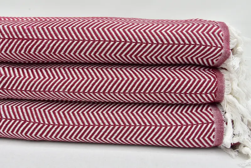 92x76 Cotton Chevron Towel, Turkish Blanket Queen, Decorative Blanket, Woven Blanket, Best Friend Christmas Gift, Personalized Blanket - 1