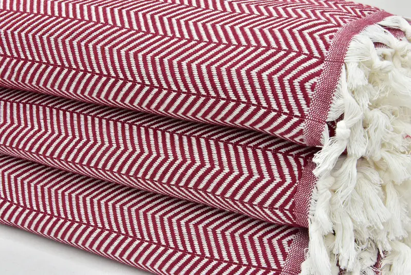 92x76 Cotton Chevron Towel, Turkish Blanket Queen, Decorative Blanket, Woven Blanket, Best Friend Christmas Gift, Personalized Blanket - 6