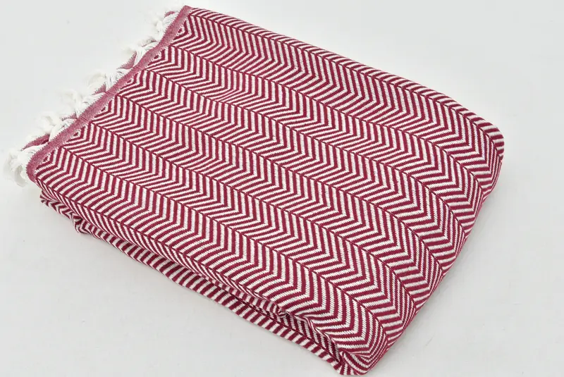 92x76 Cotton Chevron Towel, Turkish Blanket Queen, Decorative Blanket, Woven Blanket, Best Friend Christmas Gift, Personalized Blanket - 3