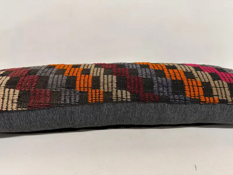 Cushion Cover, 12x36 Pink Cushion, Interior Designer Pillow, Turkish Corner Pillow Cover, Kilim Pillow, Anatolian Pillow Sham, Vintage Kilim Pillow - 5