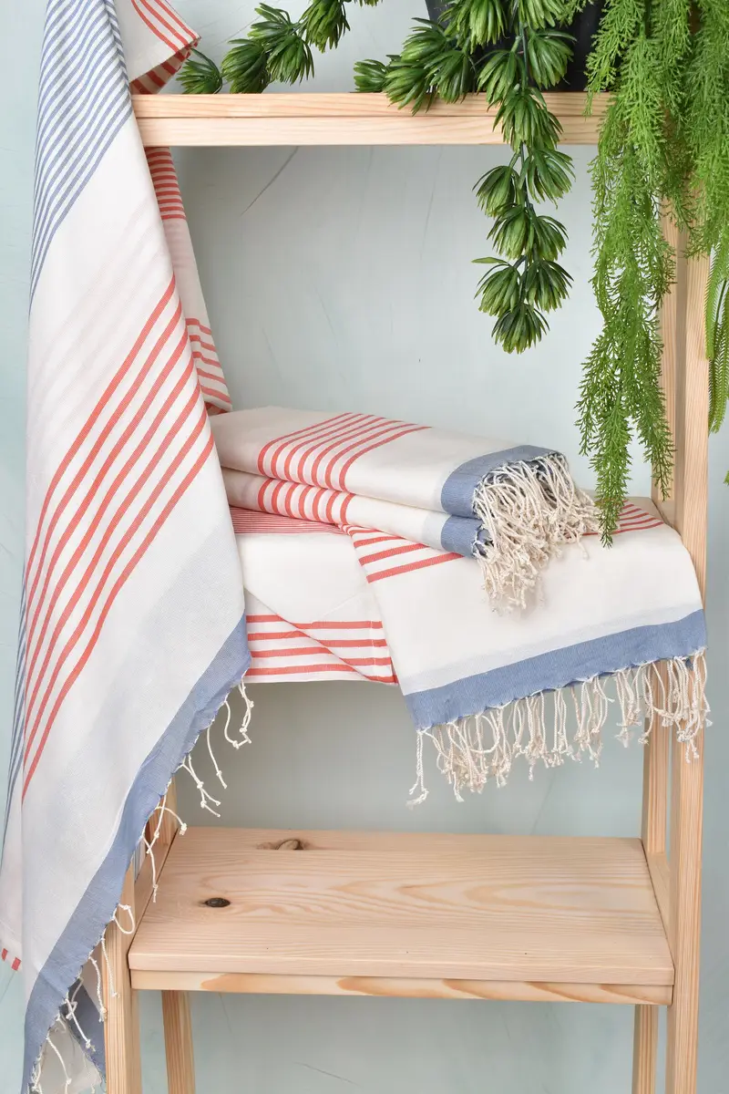 Gift For Him, Cute Beach Towel, 70x40 Cotton Striped Towel, Personalized Gift, Handmade Gift, Gym Towel, Luxury towel, Luxury Turkish Bath Towel - 6