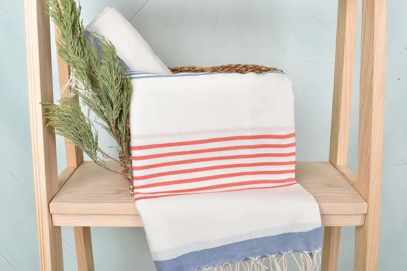 Gift For Him, Cute Beach Towel, 70x40 Cotton Striped Towel, Personalized Gift, Handmade Gift, Gym Towel, Luxury towel, Luxury Turkish Bath Towel - 4