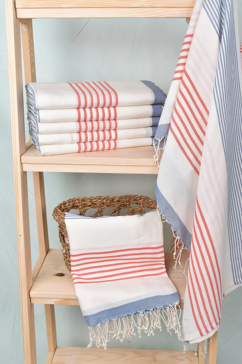 Gift For Him, Cute Beach Towel, 70x40 Cotton Striped Towel, Personalized Gift, Handmade Gift, Gym Towel, Luxury towel, Luxury Turkish Bath Towel - 3