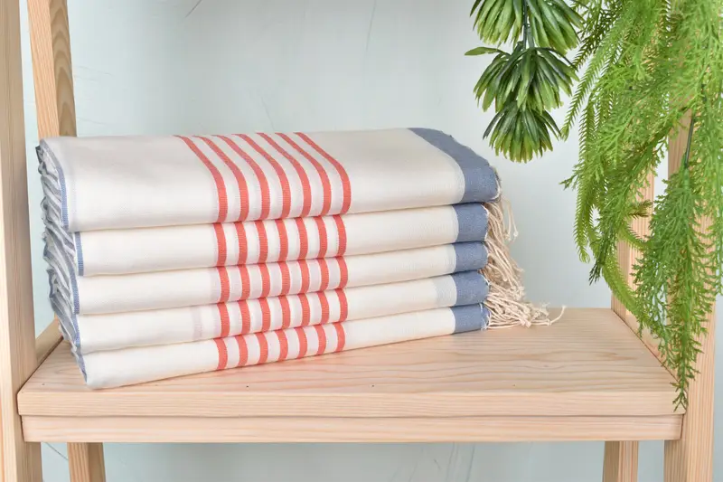 Gift For Him, Cute Beach Towel, 70x40 Cotton Striped Towel, Personalized Gift, Handmade Gift, Gym Towel, Luxury towel, Luxury Turkish Bath Towel - 2