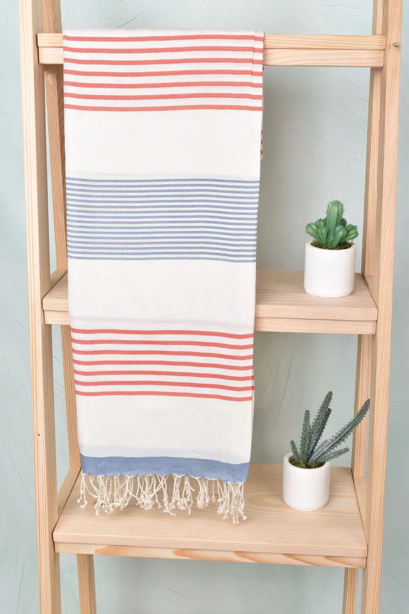Gift For Him, Cute Beach Towel, 70x40 Cotton Striped Towel, Personalized Gift, Handmade Gift, Gym Towel, Luxury towel, Luxury Turkish Bath Towel - 8