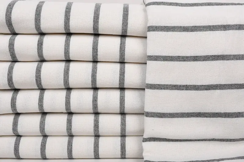 Wedding Anniversary Gift, 68x39 Cotton Striped Towel, Handmade Gift, Monogrammed Beach Towel, Anniversary Gift For Her, Custom Beach Towel - 1