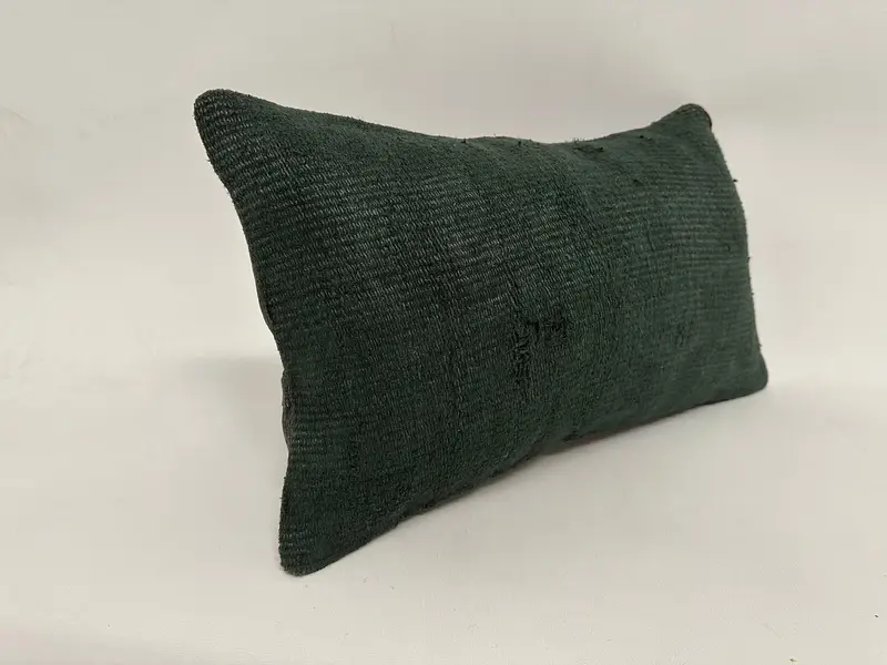 Brown Southwestern Embroidered Pillow, 12x20 Inches Decorative Pillow - 3