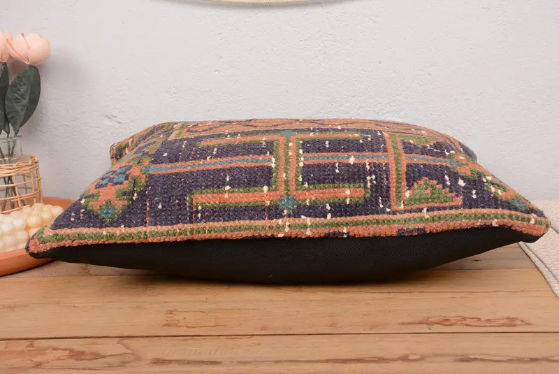 16x24 Orange Pillow Sham, Vintage Kilim Throw Pillow, Custom Pillow, Pillow Sham, Vintage Pillow, Interior Designer Pillow - 5