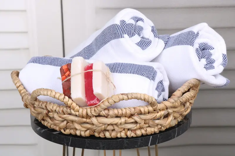 70x40 Cotton Herringbone Towel, Absorbent Turkish towel, Best Wedding Gift, Sand-resistant towel, Merry Christmas Gifts, Organic Turkish towel - 4