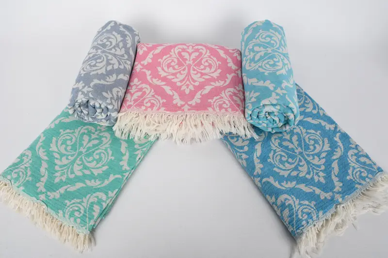 Turkish towel, Bridal Shower Favors, 68x36 Cotton Baroque Towel, Home Gift, Large Turkish Towel, Wedding Hand Made Gift, Embroidered Turkish Towel - 4