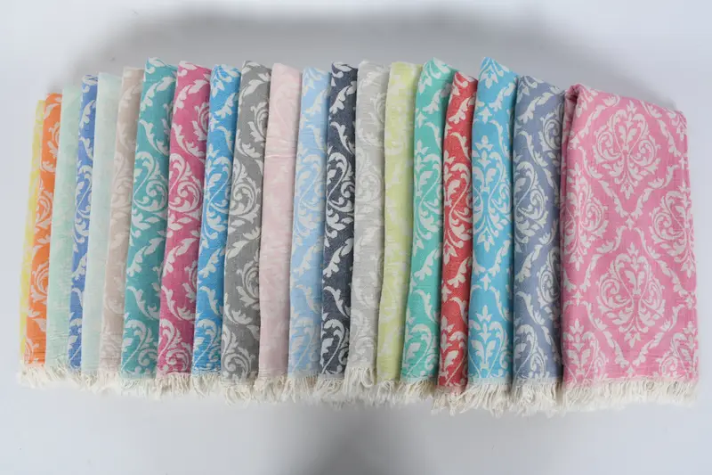 Turkish towel, Bridal Shower Favors, 68x36 Cotton Baroque Towel, Home Gift, Large Turkish Towel, Wedding Hand Made Gift, Embroidered Turkish Towel - 2