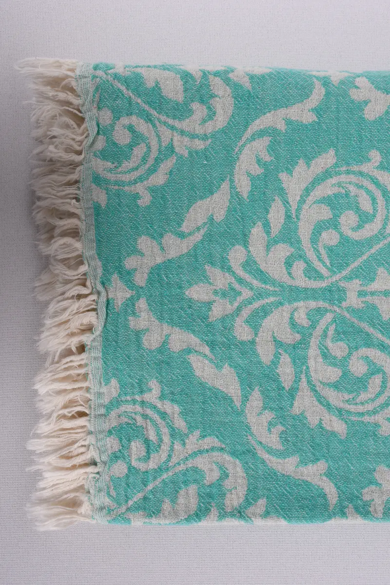 Turkish towel, Bridal Shower Favors, 68x36 Cotton Baroque Towel, Home Gift, Large Turkish Towel, Wedding Hand Made Gift, Embroidered Turkish Towel - 5
