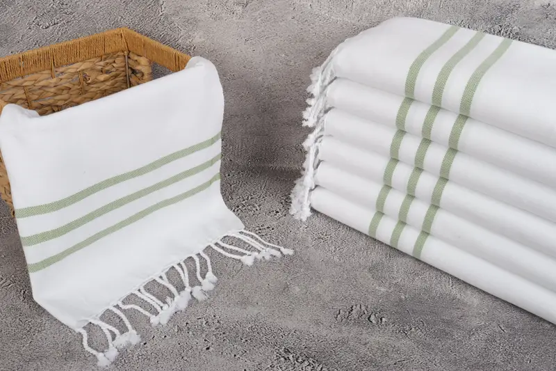 Bridesmaid Gift, Xmas Gifts, Turkish Towel Hand Towel, Gift Boxes Tea Towels, Personalized Hand Towel, Personalized Gift, 40x24 Cotton Striped Towel - 3