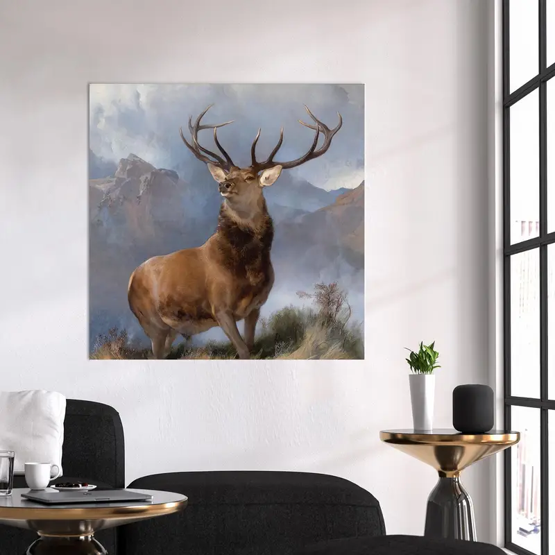 Deer Canvas Art, Animal Art Decor, Animal Lover Gift, Farmhouse Art, Deer Lover Gift, Wildlife Wall Art, Wild Animal Art, Coastal Wall Decor - 2