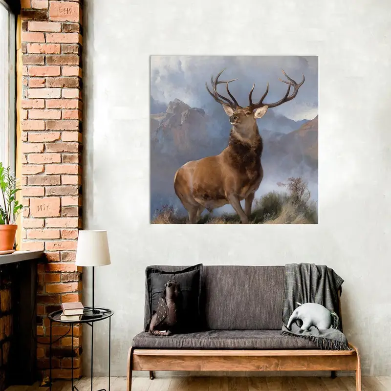 Deer Canvas Art, Animal Art Decor, Animal Lover Gift, Farmhouse Art, Deer Lover Gift, Wildlife Wall Art, Wild Animal Art, Coastal Wall Decor - 3
