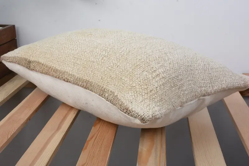 Vintage Pillow, Wholesale Pillow, Pillow Sham, Pillow for Couch, Farmhouse Cushion Case, 12x20 Beige Pillow Cover, Handmade Kilim Cushion - 6