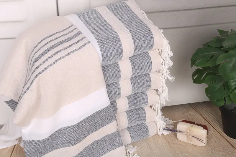 70x40 Cotton Striped Towel, Spooky Bachelorette Party Favors, Turkish towel, Custom Wedding Gift, Gift For Bride, Travel towel, Friends Beach Towel - 1