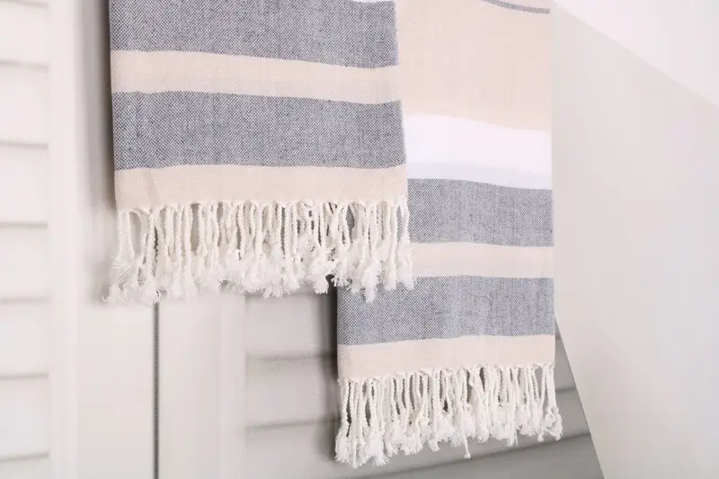 70x40 Cotton Striped Towel, Spooky Bachelorette Party Favors, Turkish towel, Custom Wedding Gift, Gift For Bride, Travel towel, Friends Beach Towel - 8