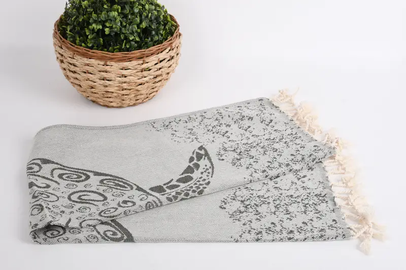 Summer Gift, Personalized Kitchen Towel, Monogram Dish Towel, Small Bath Towels, 36x18 Cotton Carretta Patterned Towel, Personalized Dish Towel - 4