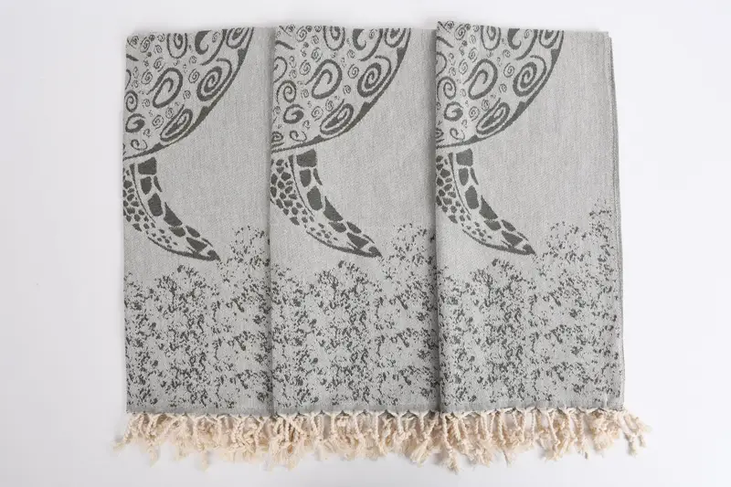 Summer Gift, Personalized Kitchen Towel, Monogram Dish Towel, Small Bath Towels, 36x18 Cotton Carretta Patterned Towel, Personalized Dish Towel - 7