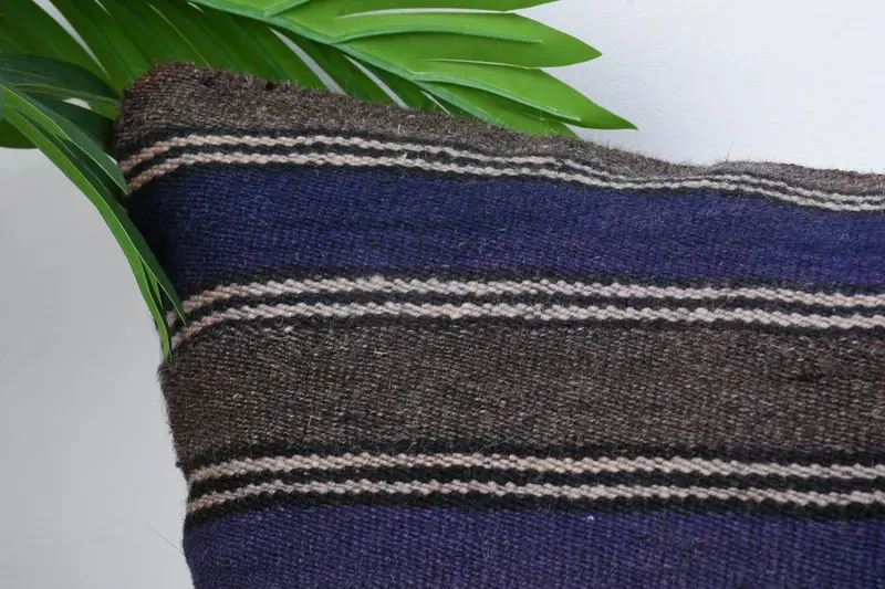 Boho Pillow, Cushion Cover, 12x24 Blue Cushion, Kilim Pillow, Interior Designer Pillow, Outdoor Patio Pillow Case, Christmas Cushion - 2