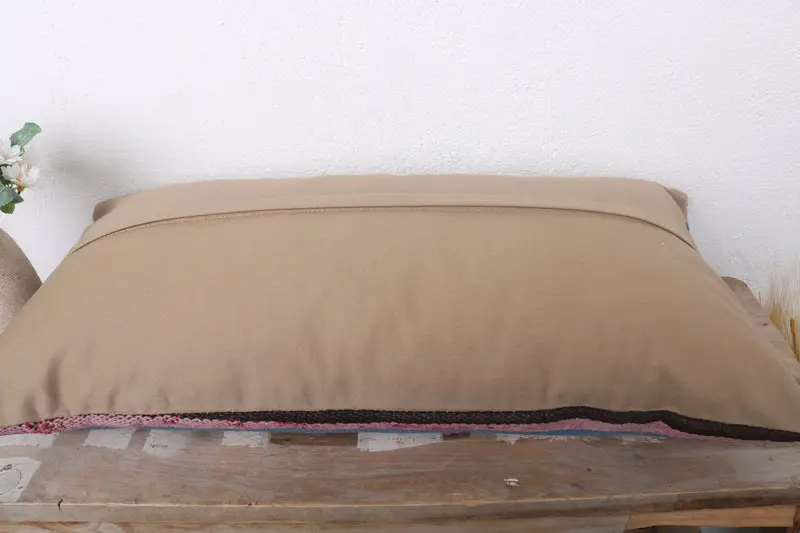 Pillow, Kilim Cushion Sham, Gift Pillow, Home Decor Pillow, 12x24 Brown Pillow, Custom Pillow Sham, Office Chair Pillow Cover - 7