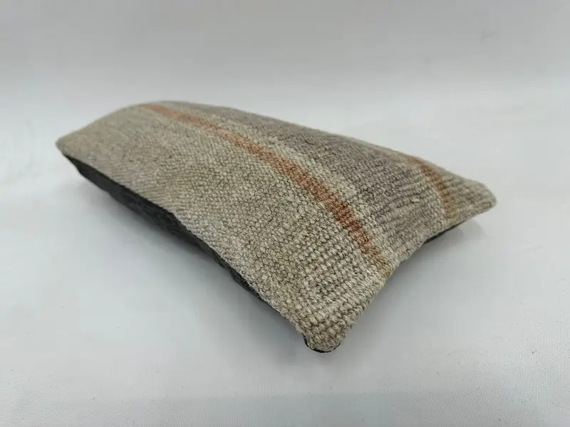 8x16 Gray Pillow Sham, Kilim Cushion Sham, Handmade Rug Seat Cushion Case, Turkish Kilim Pillow, Cushion Cover, Throw Kilim Pillow - 6