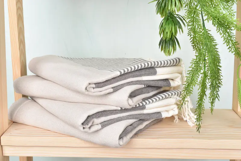 Peshtemal Towel, Gift For Her, Monogram Beach Towel, Personalized Wedding Gift For Couple, Summer Gift Ideas, 68x40 Cotton Striped Towel - 7