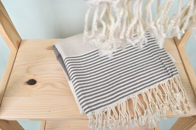 Peshtemal Towel, Gift For Her, Monogram Beach Towel, Personalized Wedding Gift For Couple, Summer Gift Ideas, 68x40 Cotton Striped Towel - 5
