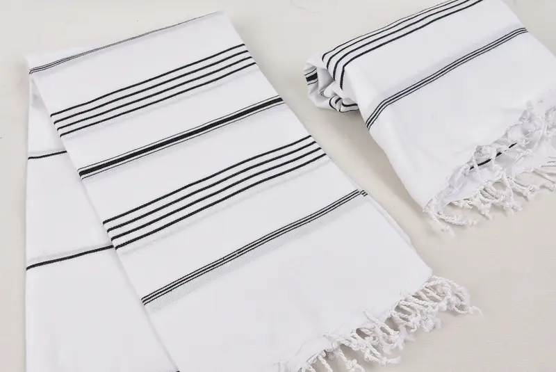 Turkish Bath Towel Set, 70x40 Cotton Striped Towel, Embroidered Towel, Beach Towel Gift, Bachelorette Party Gifts, Wedding Day Gift For Bride - 7
