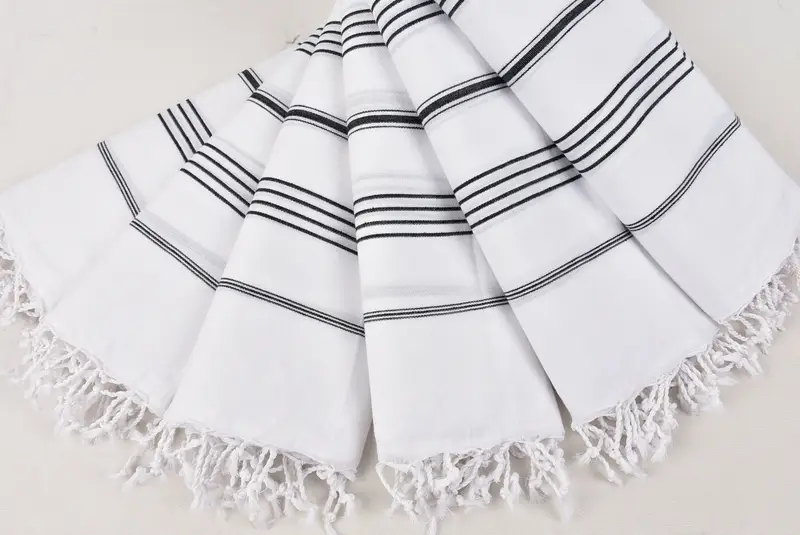 Turkish Bath Towel Set, 70x40 Cotton Striped Towel, Embroidered Towel, Beach Towel Gift, Bachelorette Party Gifts, Wedding Day Gift For Bride - 4