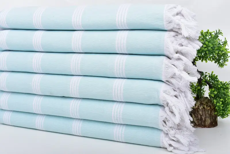 Embroidery Towel, 70x30 Cotton Striped Towel, Family Gift, Monogram Beach Towel, Turkish bath towel, Wedding Hand Made Gift, Turkish towel - 3