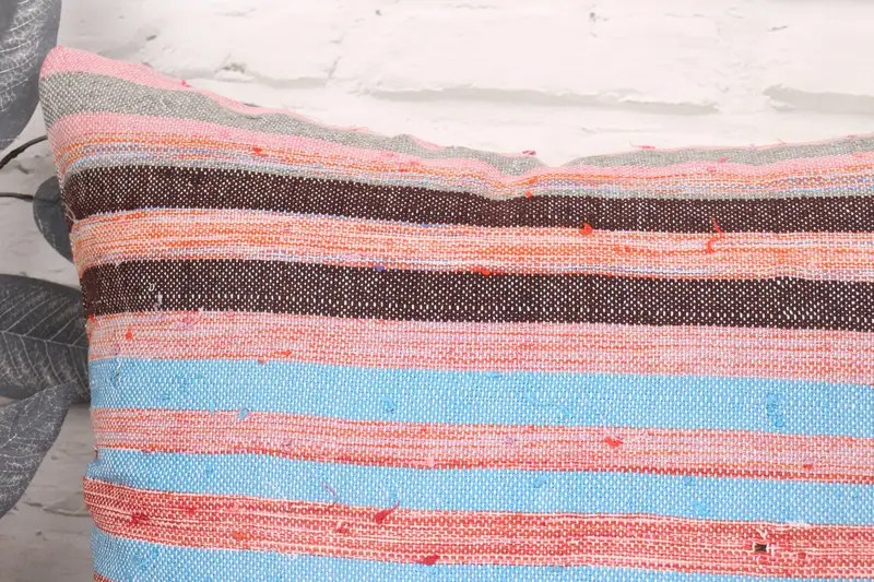 Pillow Cover, Living Room Throw Cushion, Handwoven Pillow Cover Pillow Case, Home Decor Pillow, 18x18 Red Cushion, Turkish Pillow, Antique Pillows - 2