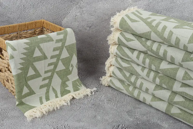 76x40 Cotton Geometric Towel, Merry Christmas Gifts, Custom Wedding Gift, Turkish beach towel, Luxury Beach Towel, Bachelorette Party Favors - 4